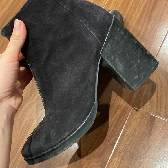 LOQ / lo Andorra zip ankle boot black suede bootie 38 8 - Picture 7 of 7